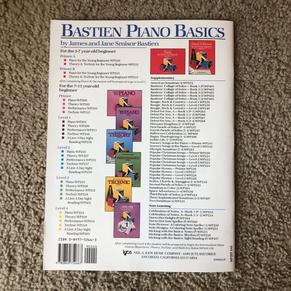 Bastien  Piano  Basic level 1 book - Picture 8 of 9
